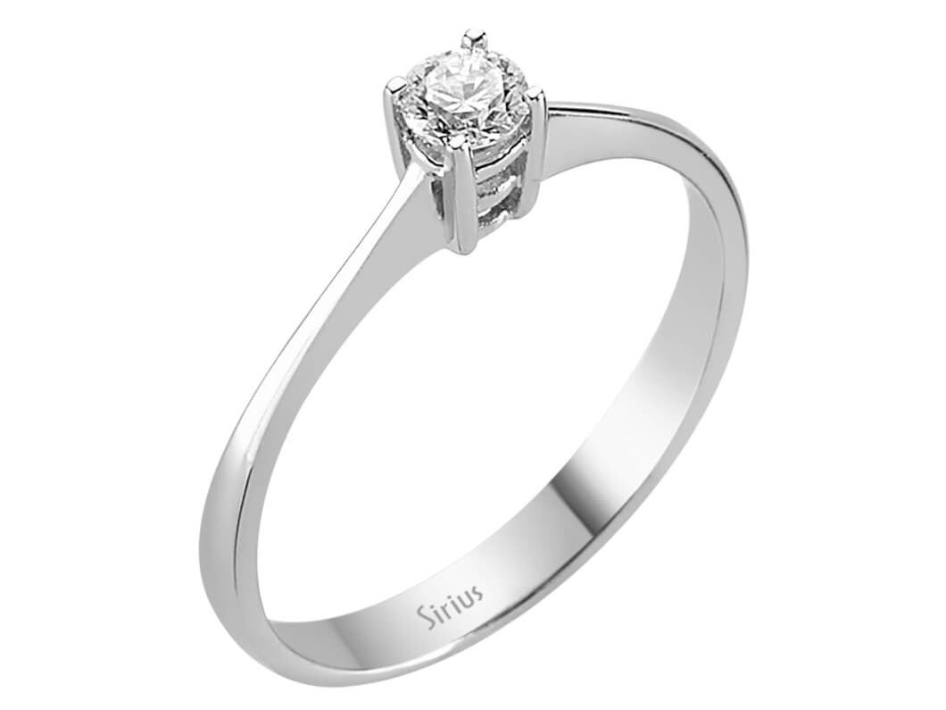 0,20 Karat Diamant Solitär Ring - handgefertigter Diamantschmuck aus Feingold | Sirius Diamant