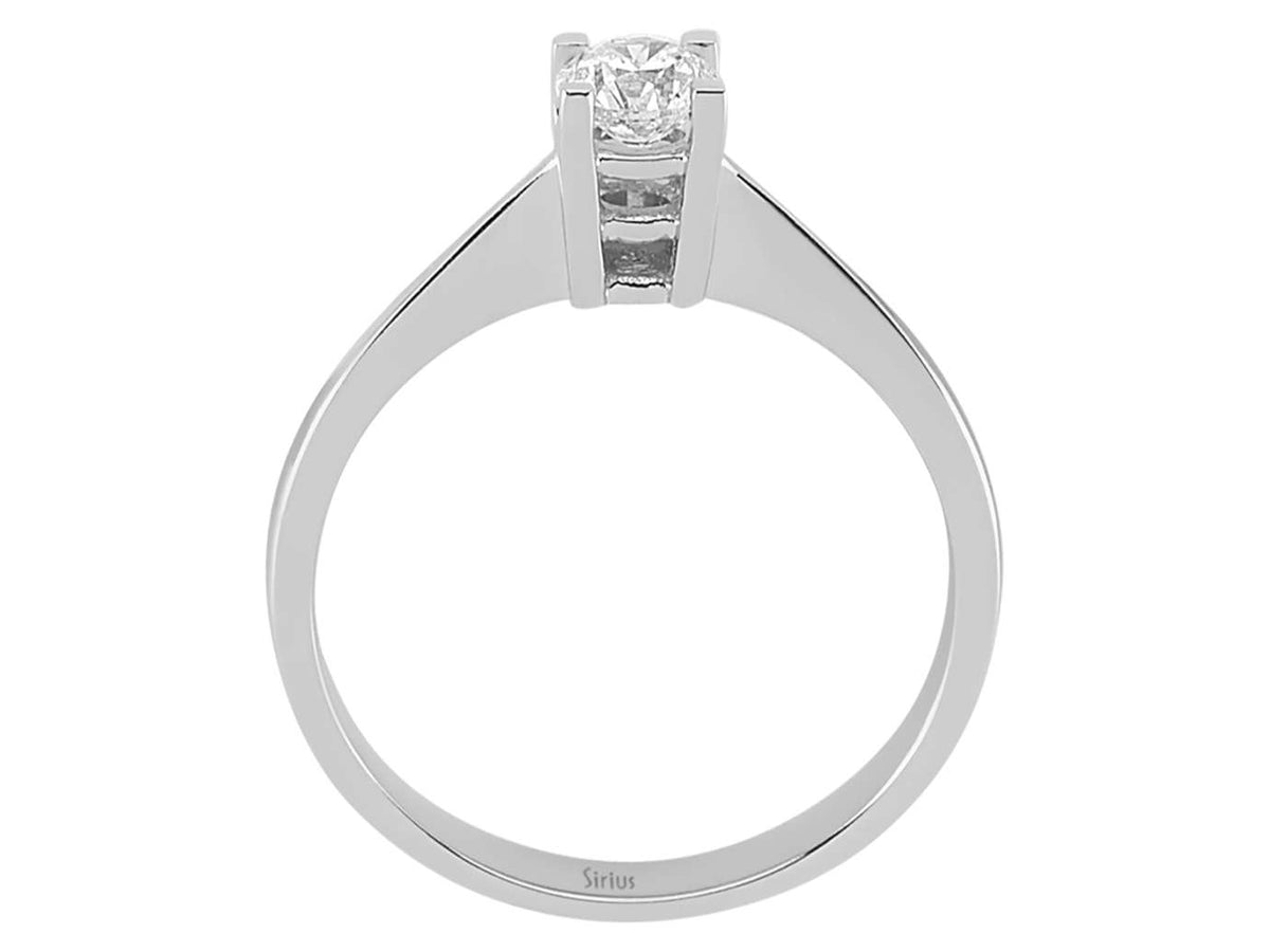 0,38 Karat Diamant Solitär Ring - handgefertigter Diamantschmuck aus Feingold | Sirius Diamant