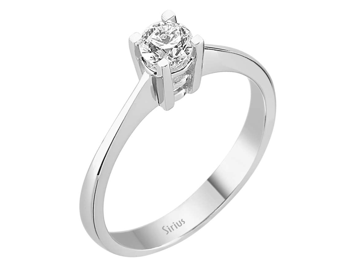 0,38 Karat Diamant Solitär Ring - handgefertigter Diamantschmuck aus Feingold | Sirius Diamant