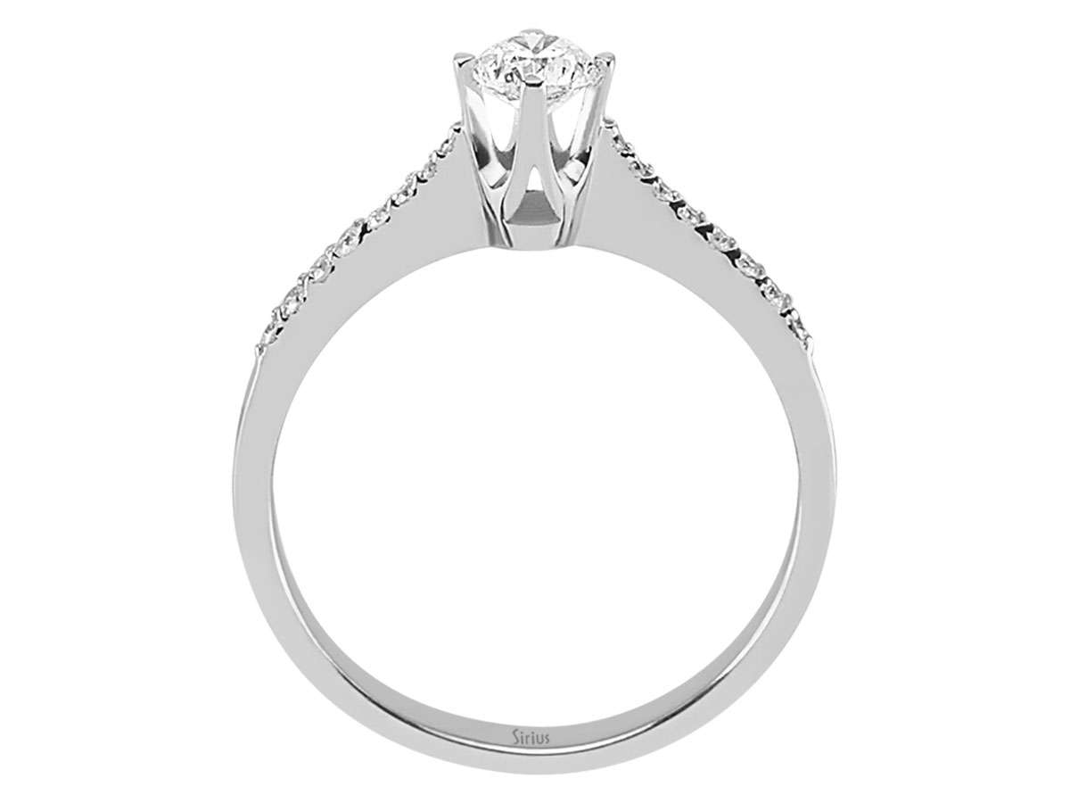 0,42 Gesamtkarat Diamant Solitär Ring - handgefertigter Diamantschmuck aus Feingold | Sirius Diamant