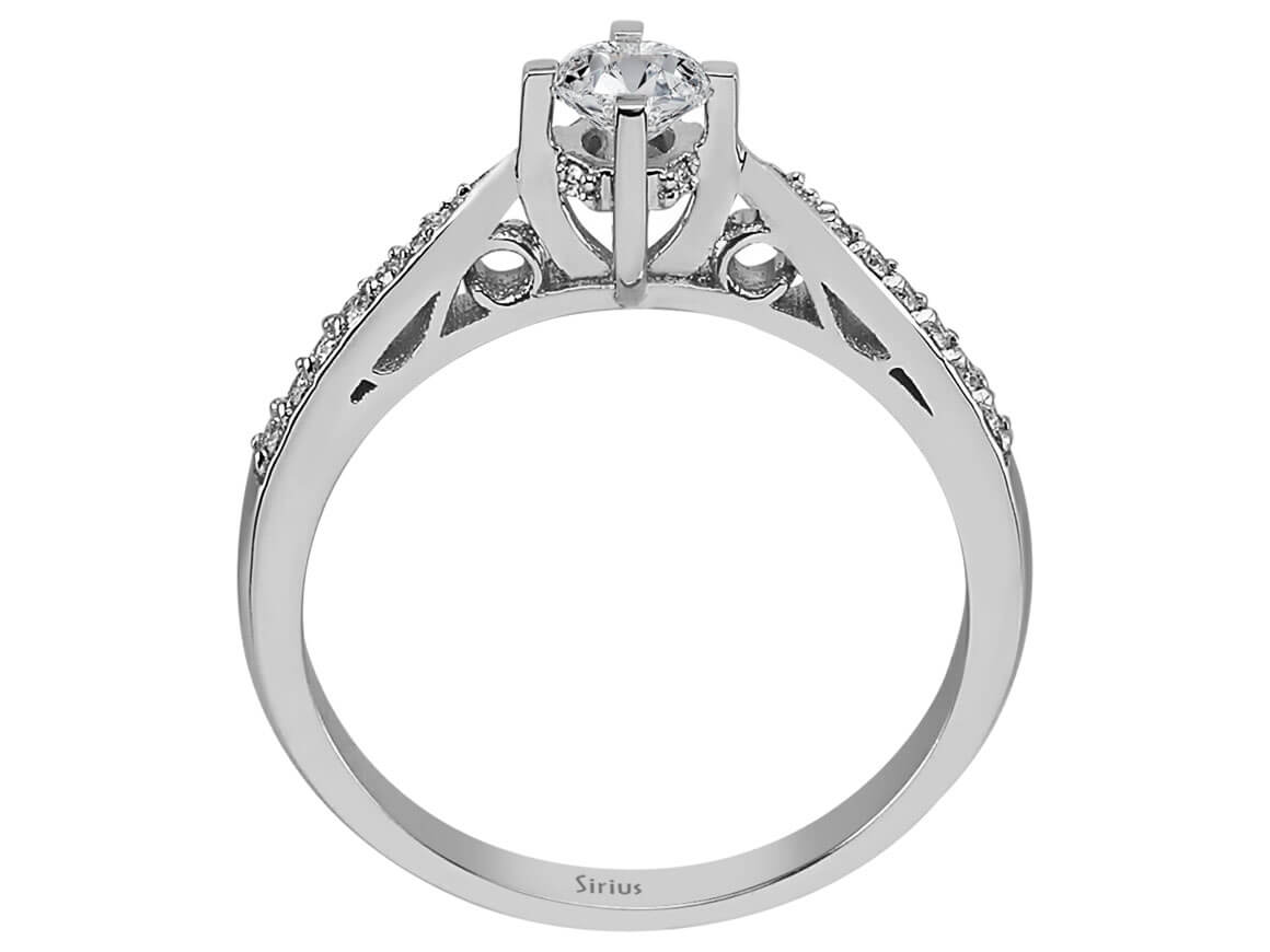 0,42 Gesamtkarat Diamant Solitär Ring - handgefertigter Diamantschmuck aus Feingold | Sirius Diamant