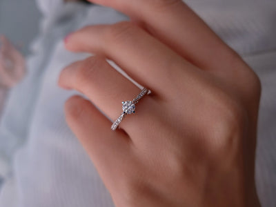 0.42 total carat diamond solitaire ring