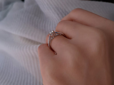 0.42 total carat diamond solitaire ring