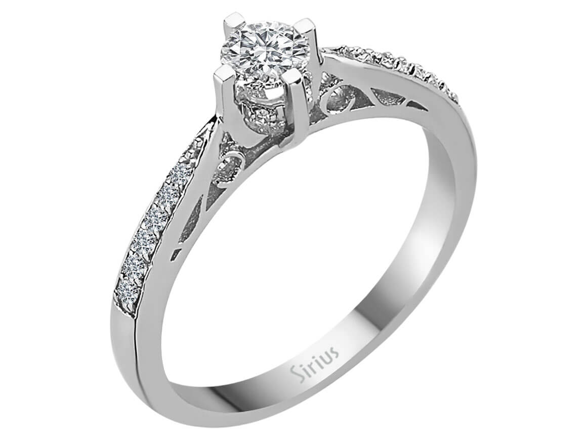 0,42 Gesamtkarat Diamant Solitär Ring - handgefertigter Diamantschmuck aus Feingold | Sirius Diamant