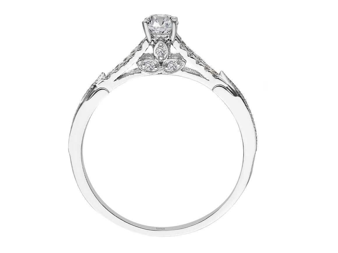 insgesamt 0,43 Karat Diamant Solitär Ring - handgefertigter Diamantschmuck aus Feingold | Sirius Diamant