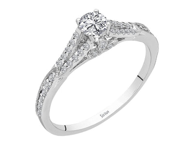 total 0.43 carat diamond solitaire ring