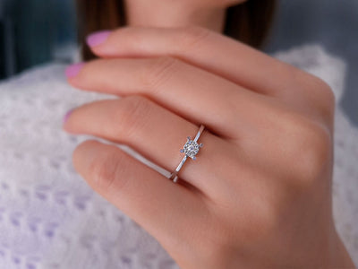 0.30 total carat diamond effect solitaire ring