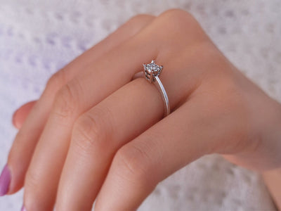 0.30 total carat diamond effect solitaire ring