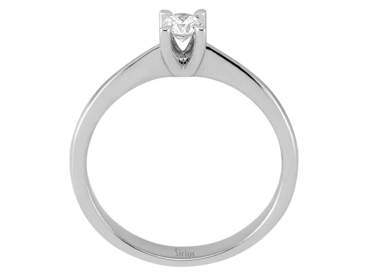 0,19 Karat Diamant Solitär Ring - handgefertigter Diamantschmuck aus Feingold | Sirius Diamant