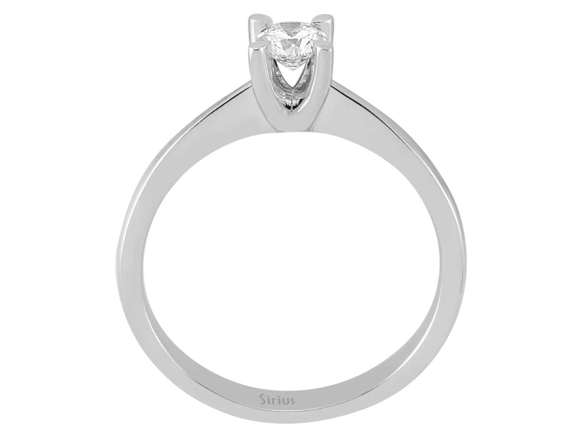 F Farbe 0,19 Karat Diamant Solitär Ring - handgefertigter Diamantschmuck aus Feingold | Sirius Diamant
