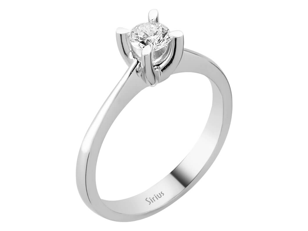 0,38 Karat Diamant Solitär Ring - handgefertigter Diamantschmuck aus Feingold | Sirius Diamant