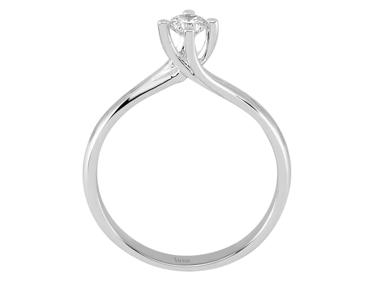 0,23 Karat Diamant Solitär Ring - handgefertigter Diamantschmuck aus Feingold | Sirius Diamant