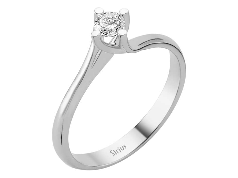 0,23 Karat Diamant Solitär Ring - handgefertigter Diamantschmuck aus Feingold | Sirius Diamant