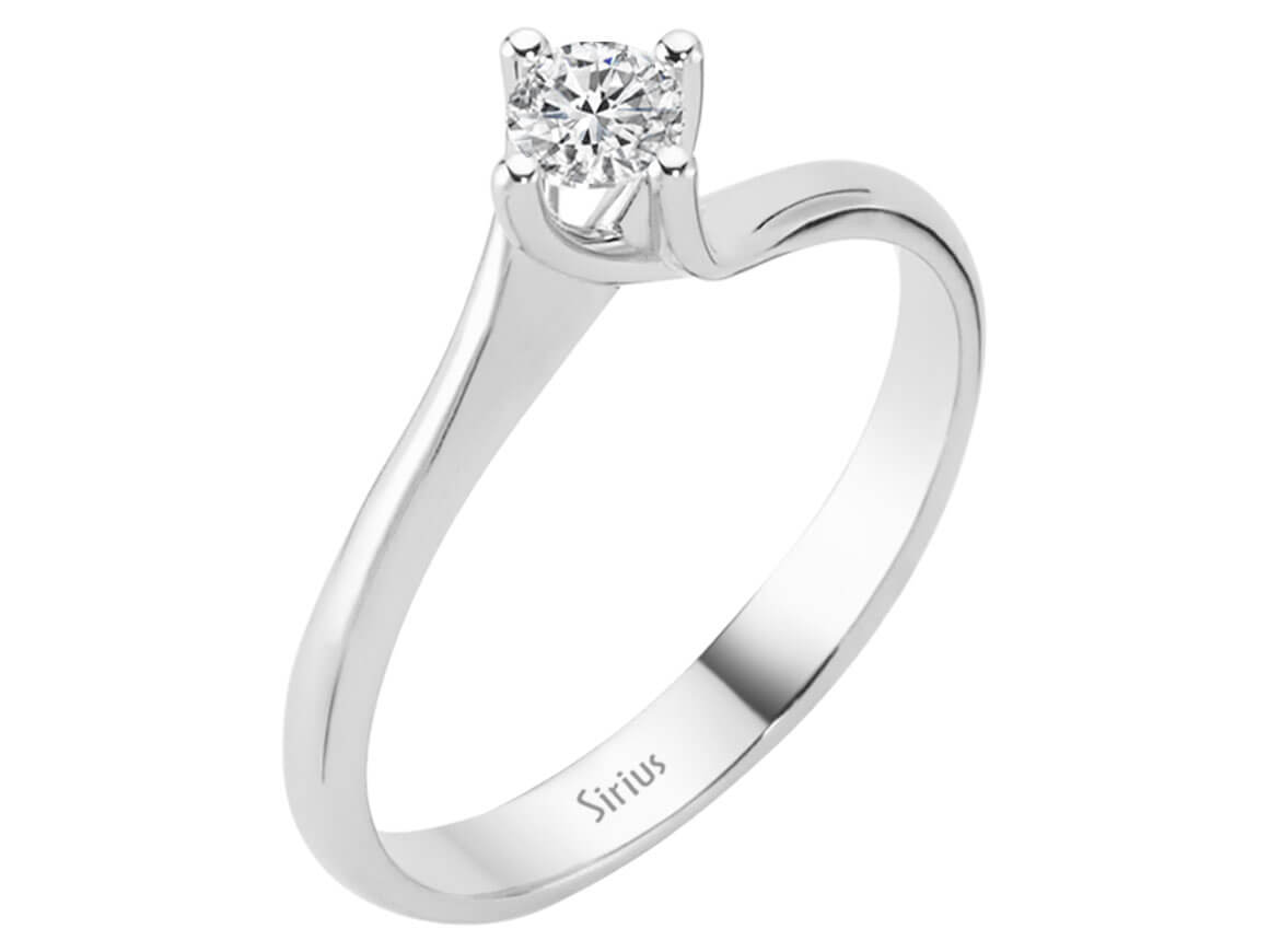 0,30 Karat Diamant Solitär Ring - handgefertigter Diamantschmuck aus Feingold | Sirius Diamant