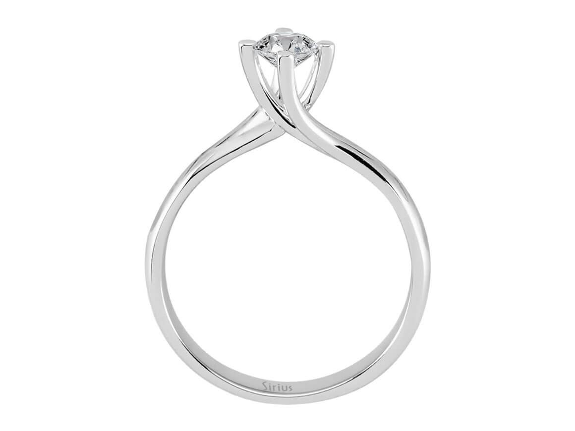 0,38 Karat Diamant Solitär Ring - handgefertigter Diamantschmuck aus Feingold | Sirius Diamant