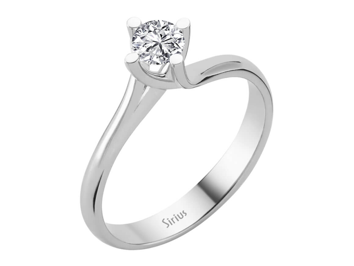 0,38 Karat Diamant Solitär Ring - handgefertigter Diamantschmuck aus Feingold | Sirius Diamant