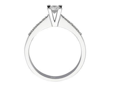 total 0.34 carat diamond solitaire ring