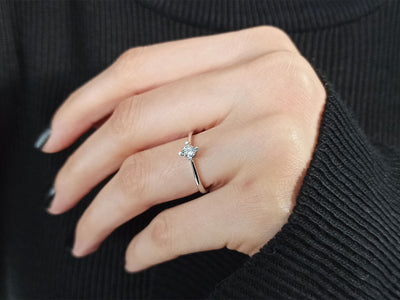 0.21 carat diamond solitaire ring