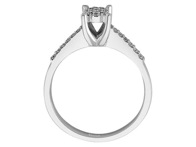 0.60 carat diamond solitaire effect ring