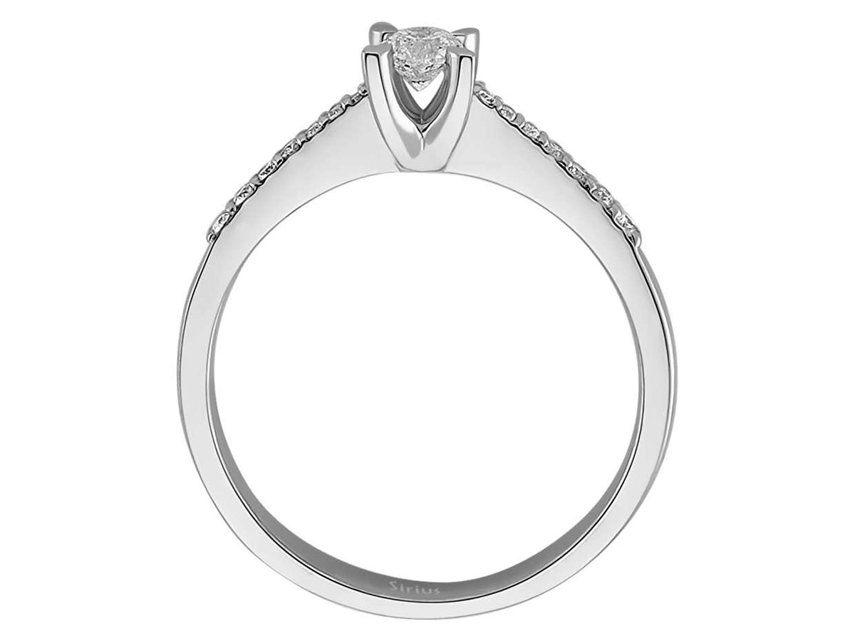 insgesamt 0,29 Carat Diamant Solitär Ring - handgefertigter Diamantschmuck aus Feingold | Sirius Diamant