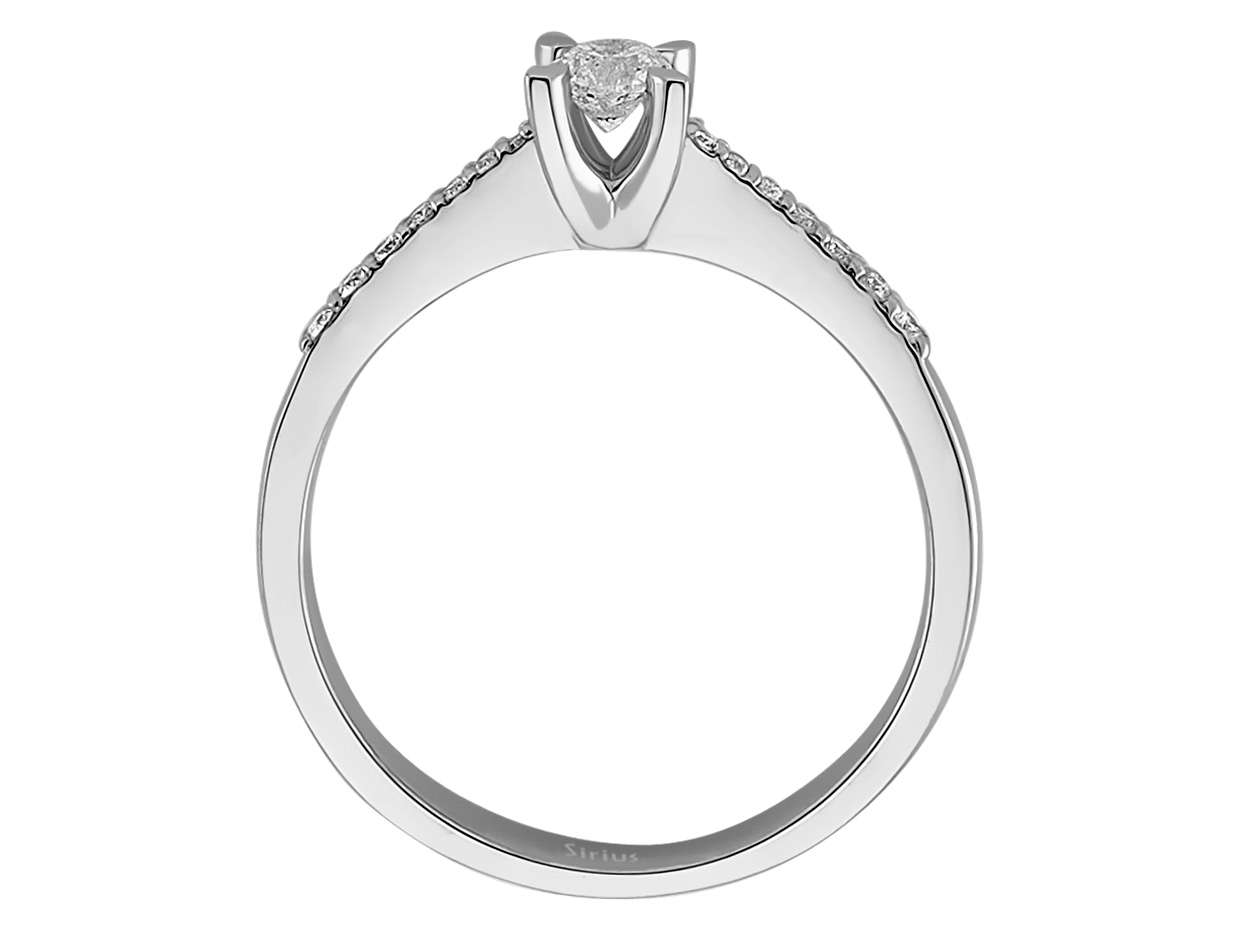 total 0.29 carat diamond solitaire ring