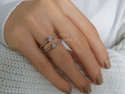 total 0.29 carat diamond solitaire ring