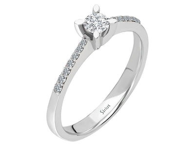 total 0.29 carat diamond solitaire ring