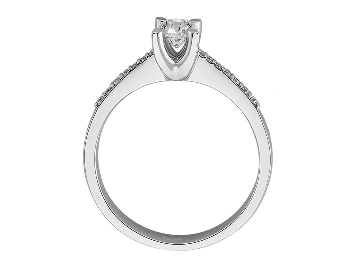 Total 0.42 carat diamond solitaire ring