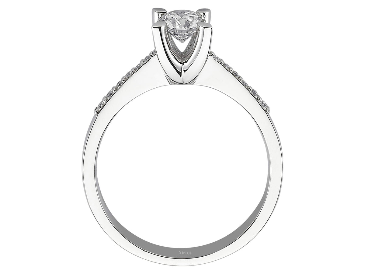 Insgesamt 0,54 Karat Diamant Solitär Ring - handgefertigter Diamantschmuck aus Feingold | Sirius Diamant