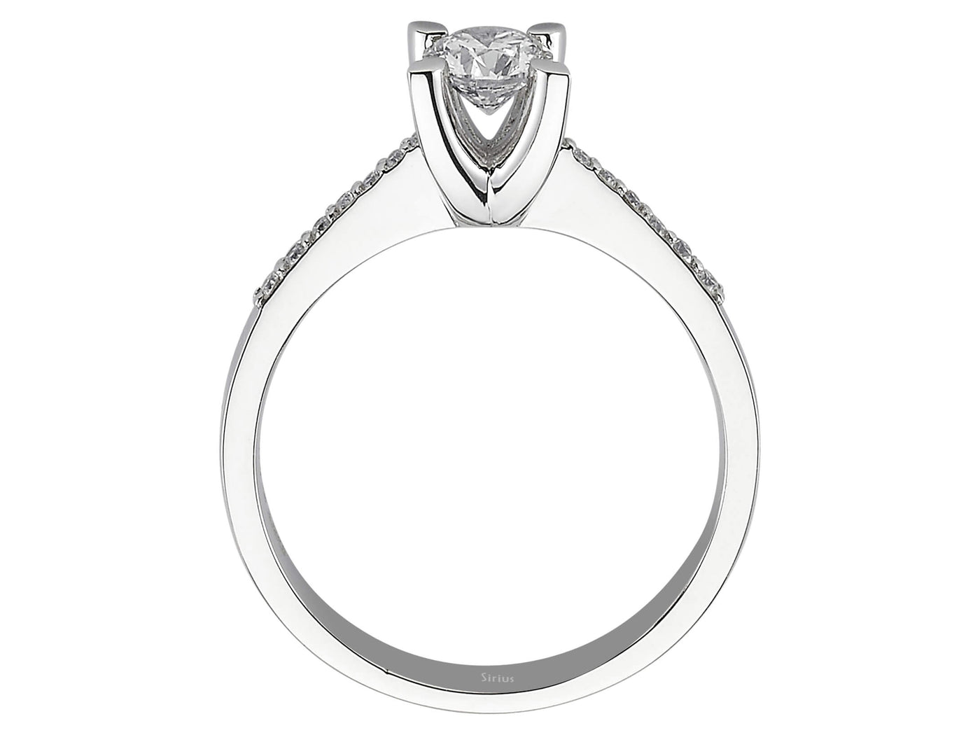 Total 0.54 carat diamond solitaire ring