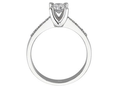 Total 0.54 carat diamond solitaire ring
