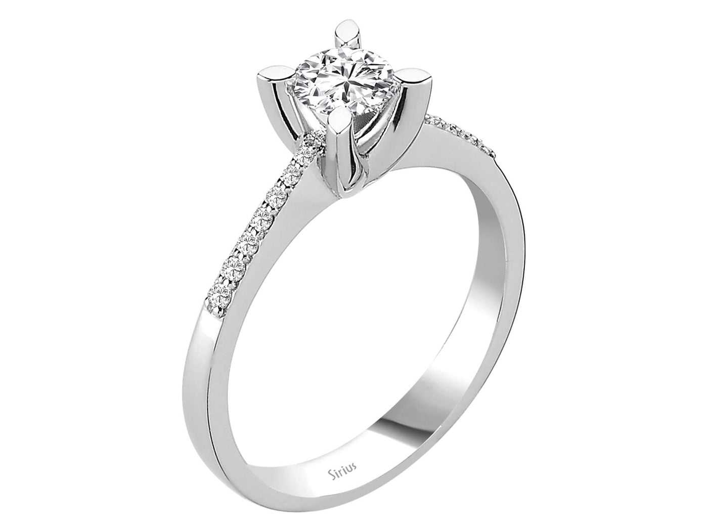 Total 0.54 carat diamond solitaire ring