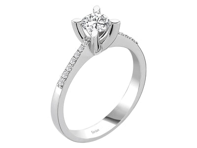 Total 0.54 carat diamond solitaire ring