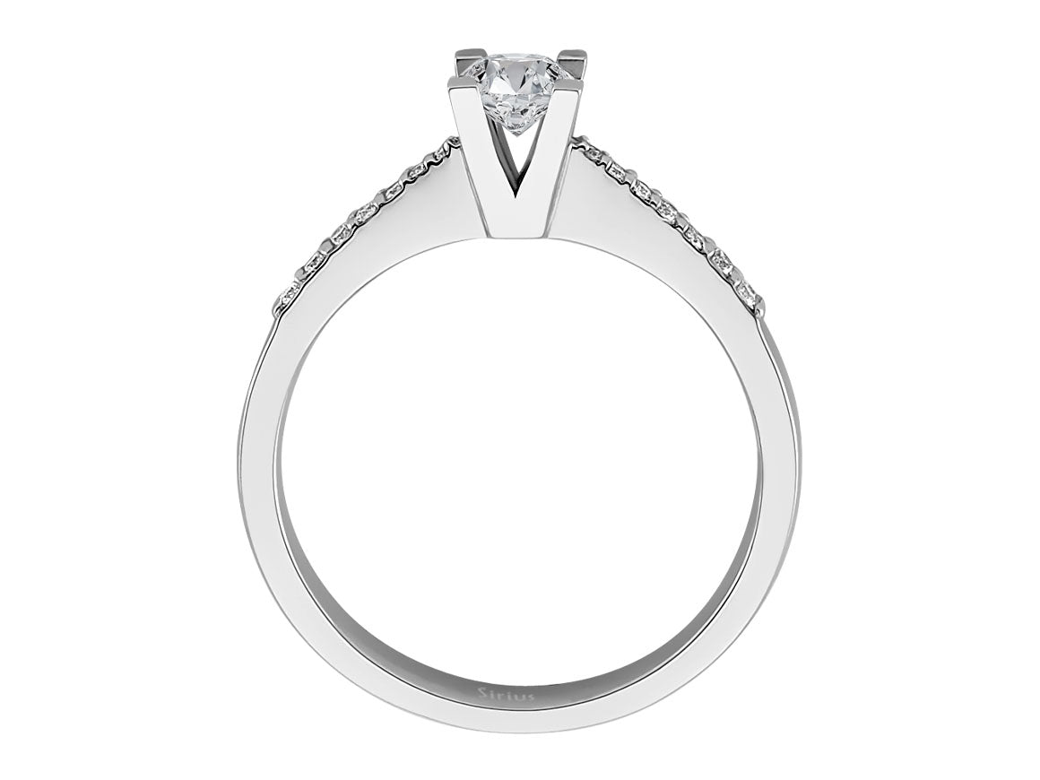 0,40 Gesamtkarat Diamant Solitär Ring - handgefertigter Diamantschmuck aus Feingold | Sirius Diamant