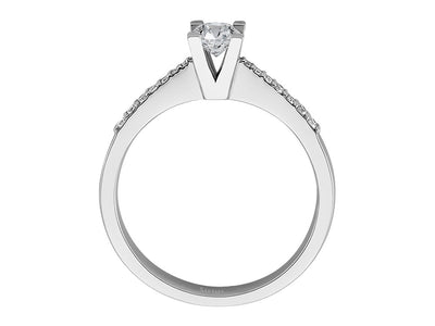 Bague solitaire en diamant de 0,40 carat au total