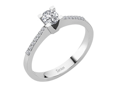 Bague solitaire en diamant de 0,40 carat au total