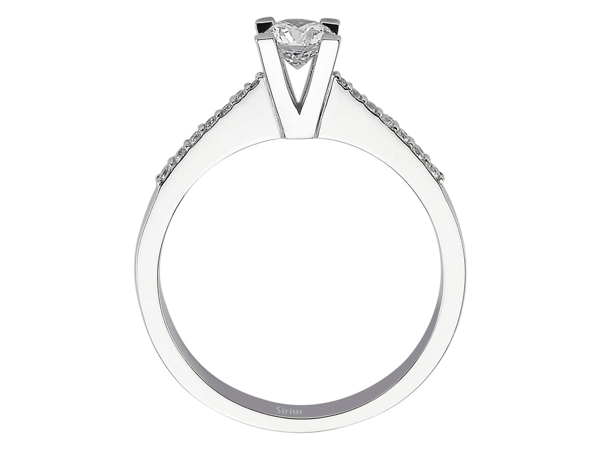 insgesamt 0,48 Karat Diamant Solitär Ring - handgefertigter Diamantschmuck aus Feingold | Sirius Diamant