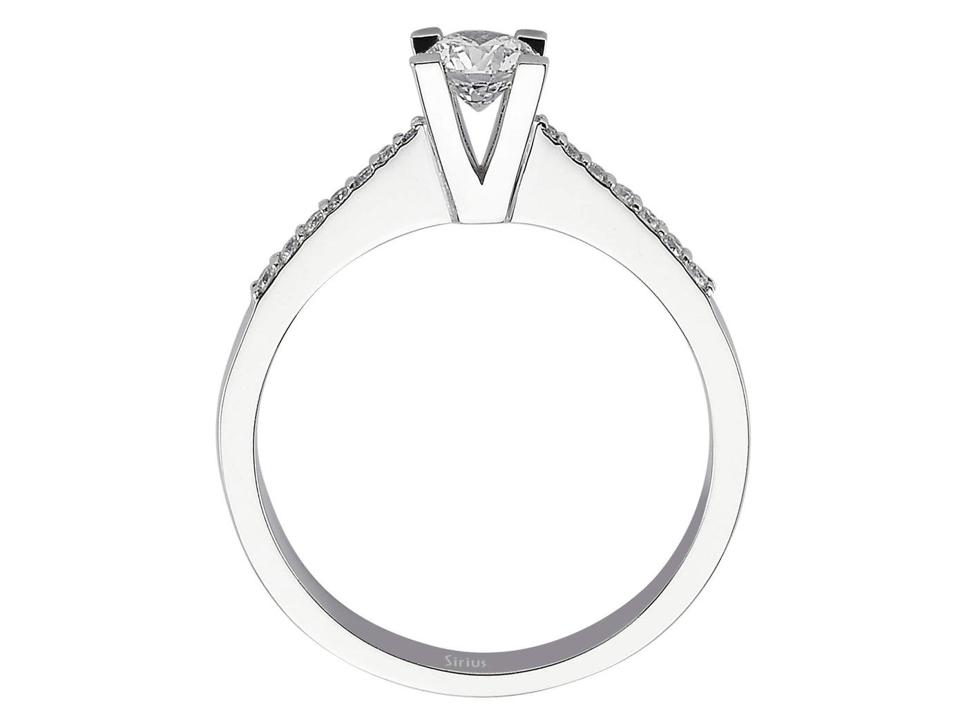 total 0.48 carat diamond solitaire ring