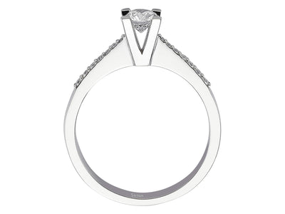 total 0.48 carat diamond solitaire ring