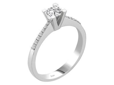 total 0.48 carat diamond solitaire ring