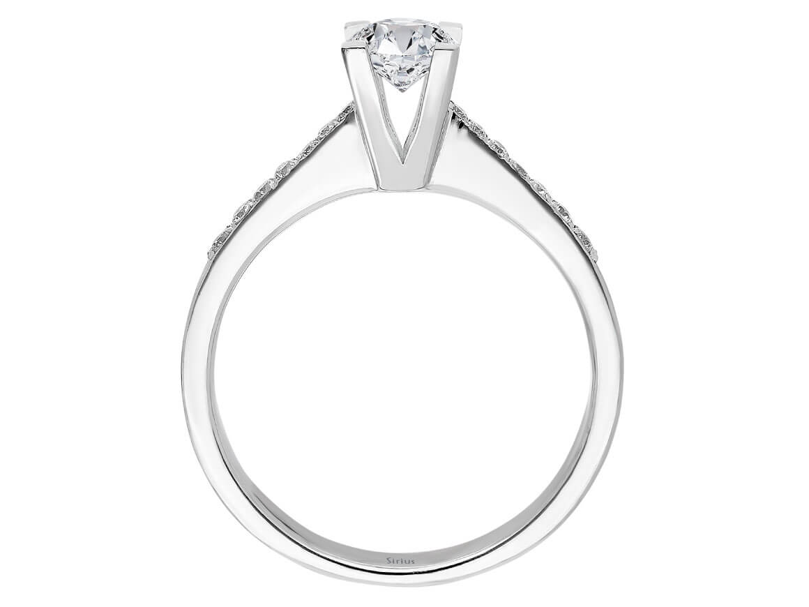 Bague solitaire en diamant de 0,64 carat au total