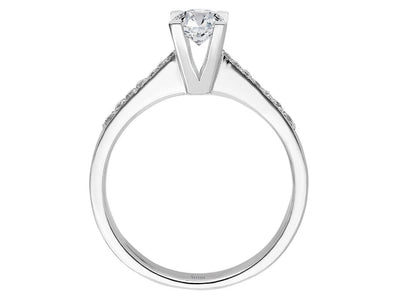 Bague solitaire en diamant de 0,64 carat au total