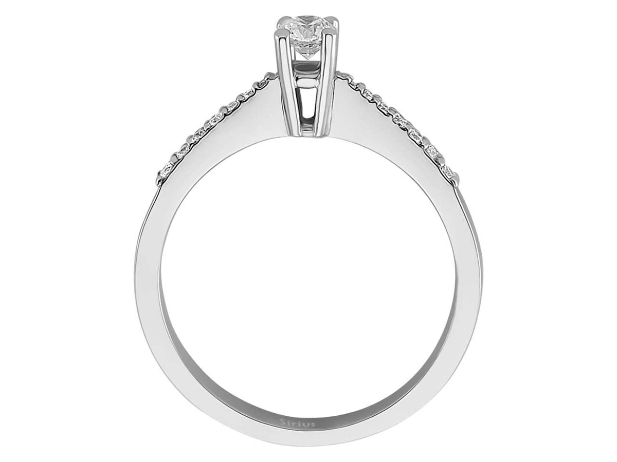 0,29 Gesamtkarat Diamant Solitär Ring – handgefertigter Diamantschmuck aus Feingold | Sirius Diamant