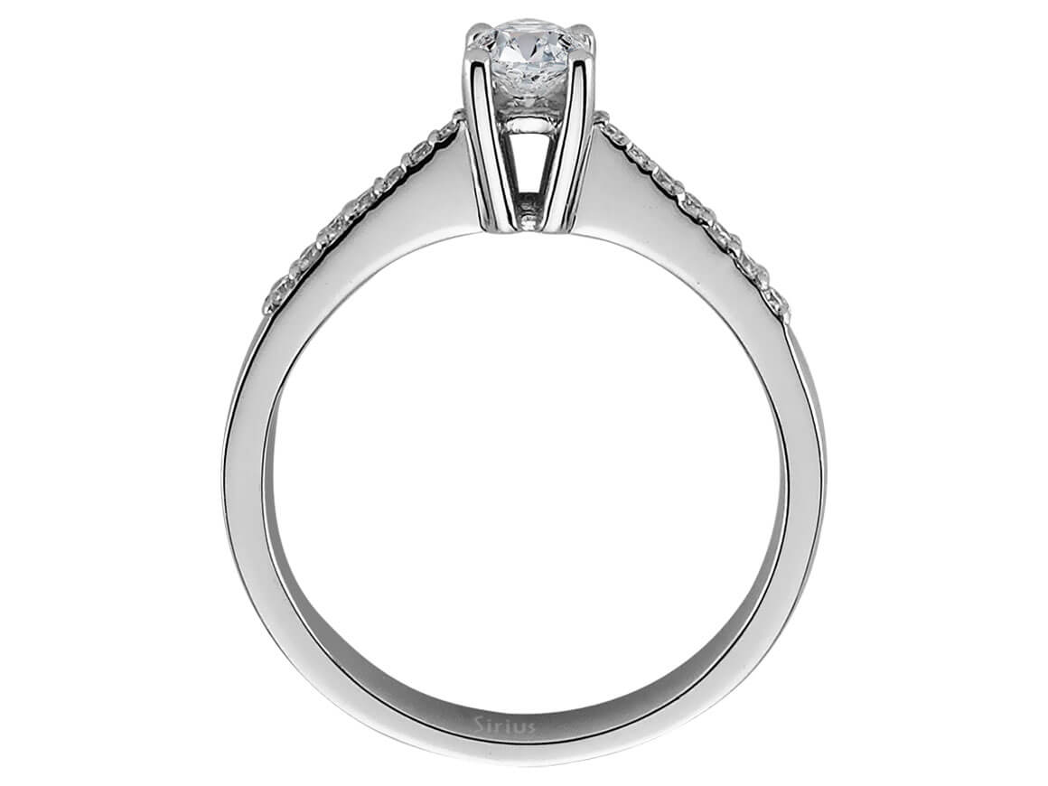 0,45 Gesamtkarat Diamant Solitär Ring - handgefertigter Diamantschmuck aus Feingold | Sirius Diamant