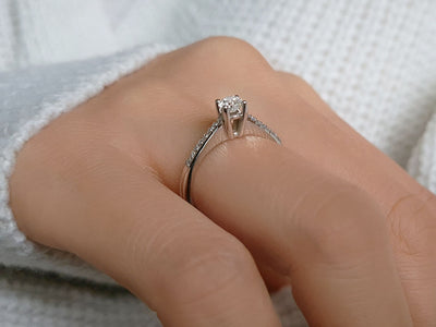 0.45 total carat diamond solitaire ring