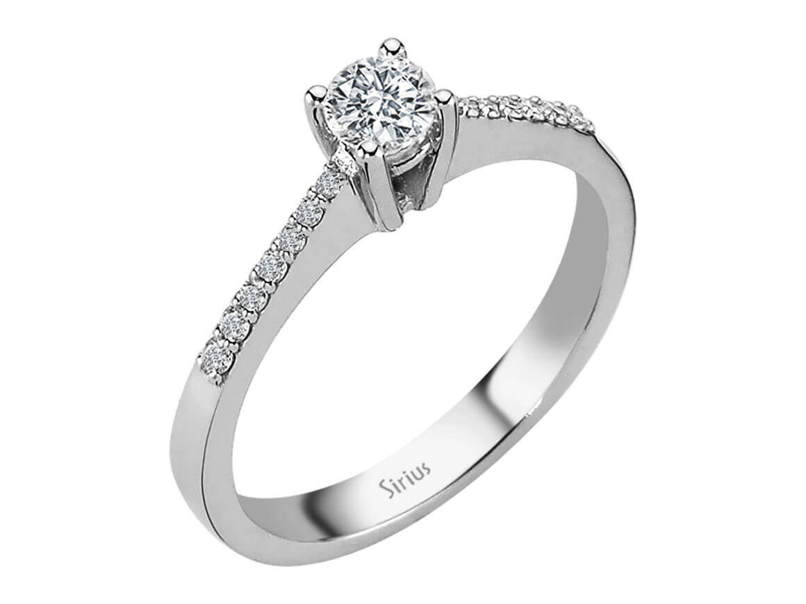 0,45 Gesamtkarat Diamant Solitär Ring - handgefertigter Diamantschmuck aus Feingold | Sirius Diamant