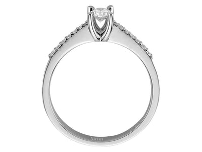 total 0.30 carat diamond solitaire ring