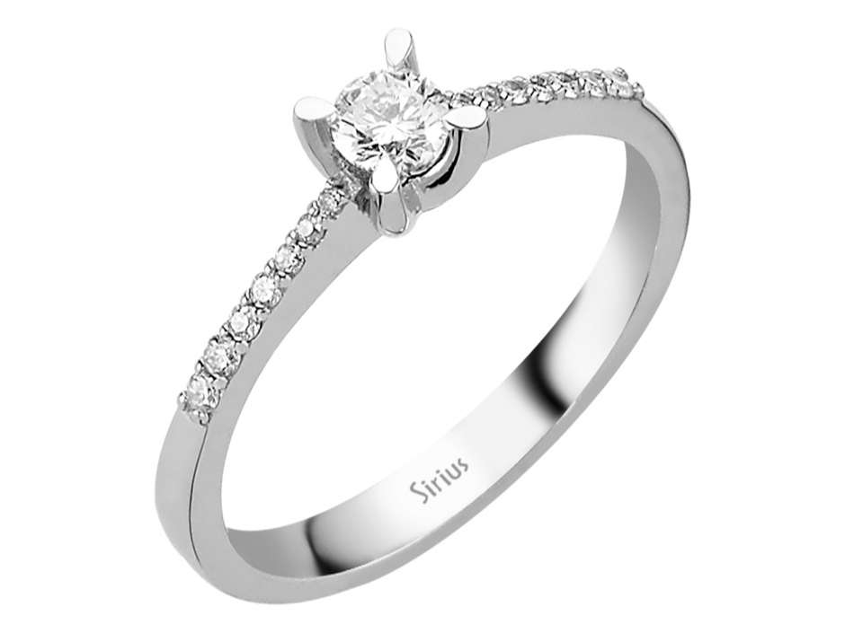 total 0.30 carat diamond solitaire ring