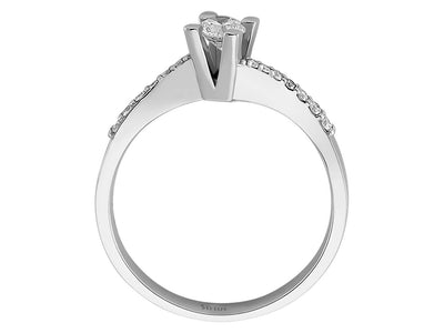 total 0.37 carat diamond solitaire ring