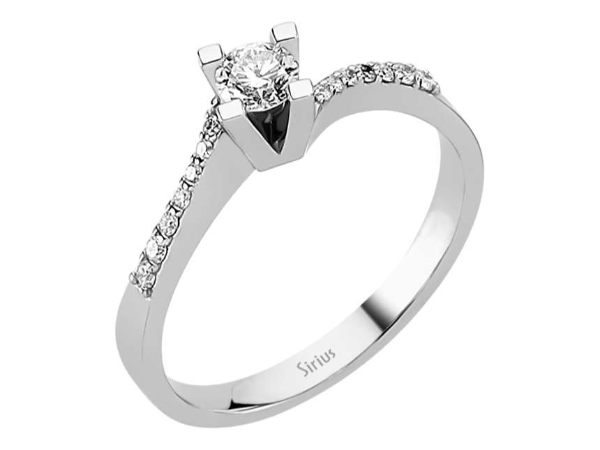 total 0.37 carat diamond solitaire ring
